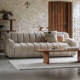 Gallery Coste Cream Fabric 3 Seater Sofa