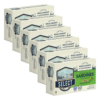 Select Sardines in Olive Oil, 6 x 125g