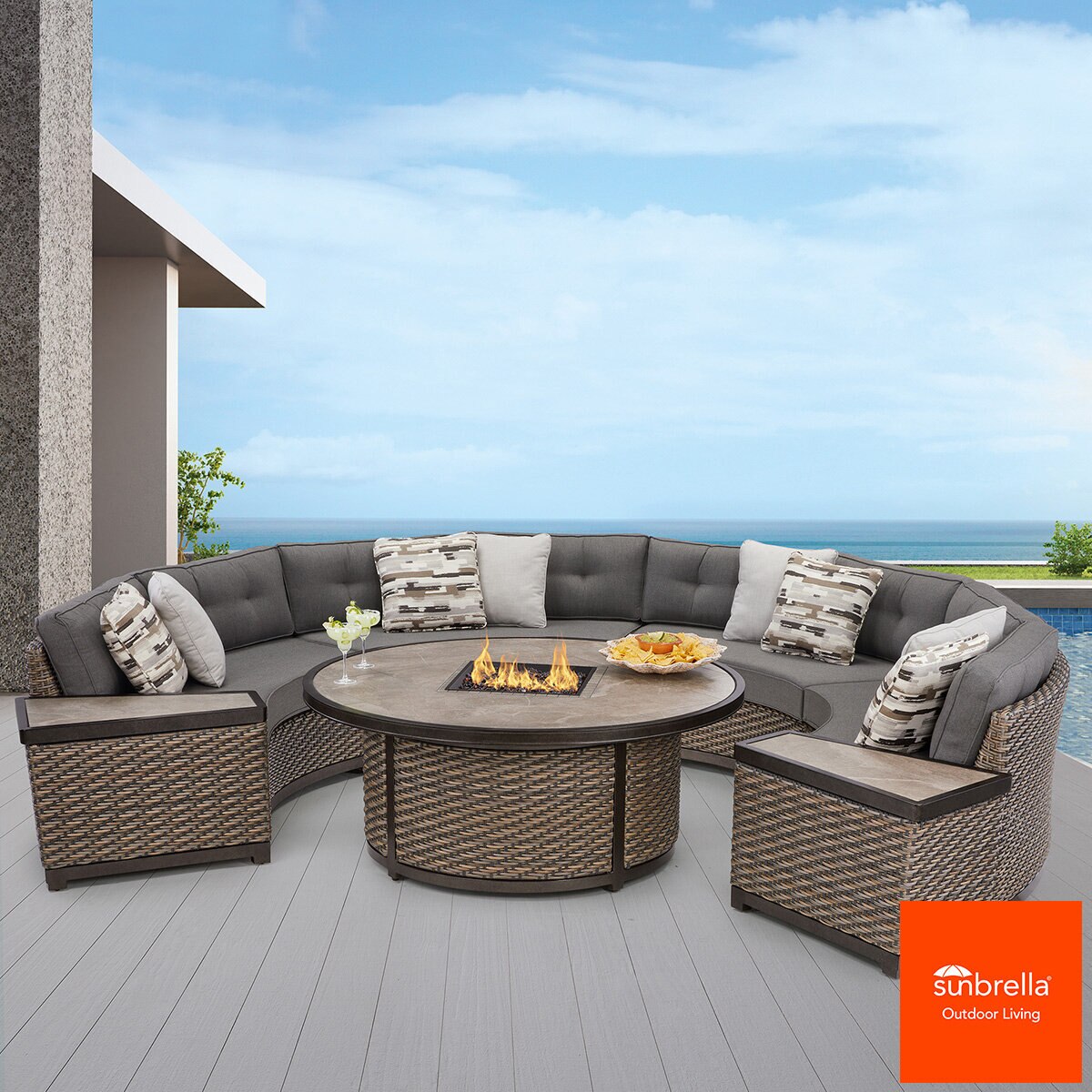 outdoor 7 piece sectional