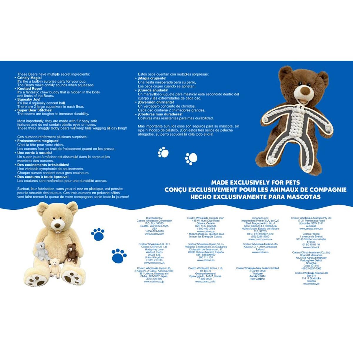 Teddy bear dog toy on sale