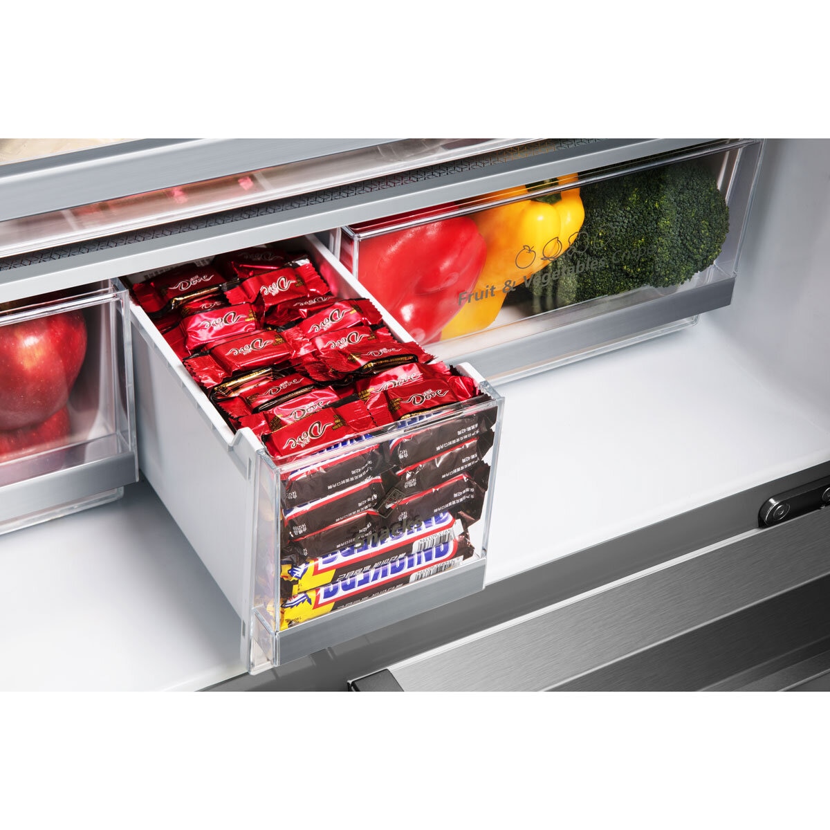 Hisense RF749N4SWSE, Multidoor Fridge Freezer E Rating in Stainless Steel