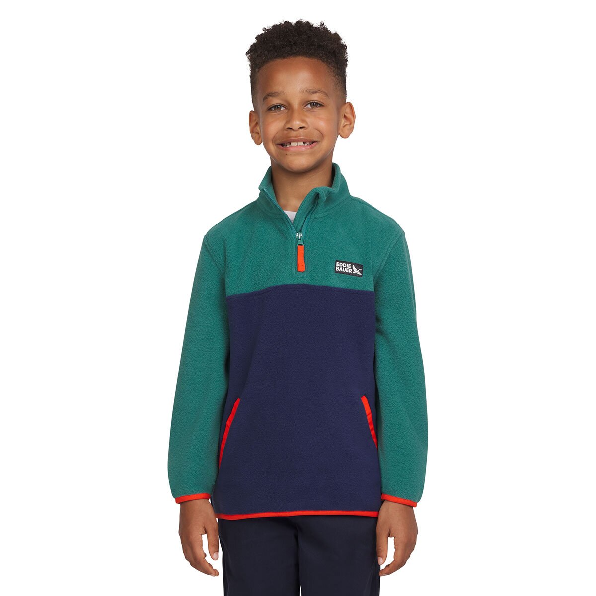 Eddie Bauer Youth Quest Pullover Fleece in Green Eddie Bauer Youth Quest Pullover Fleece in Green