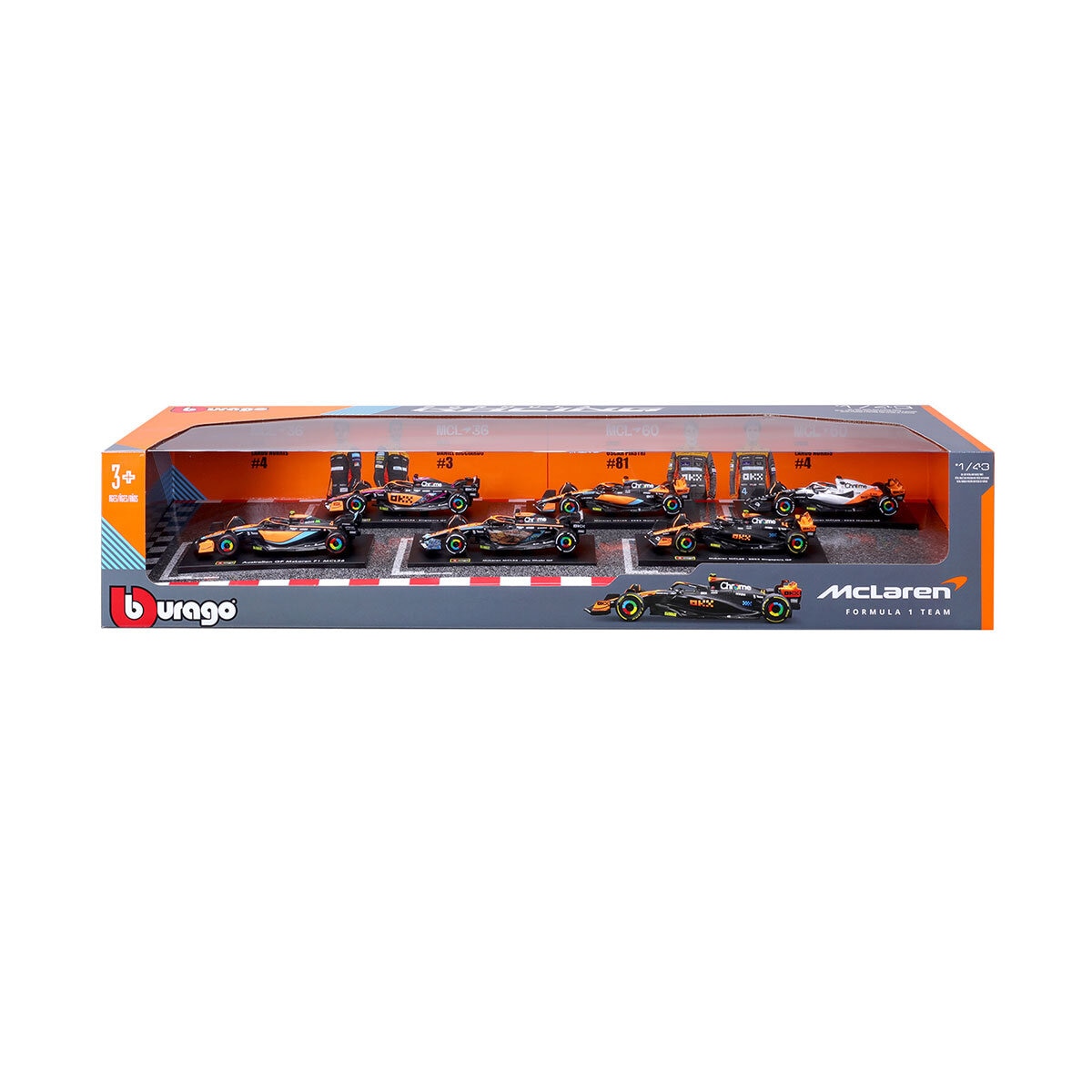 Burago 1:43 Scale Highly Detailed Formula One Cars 6 Pack (3+ Years)