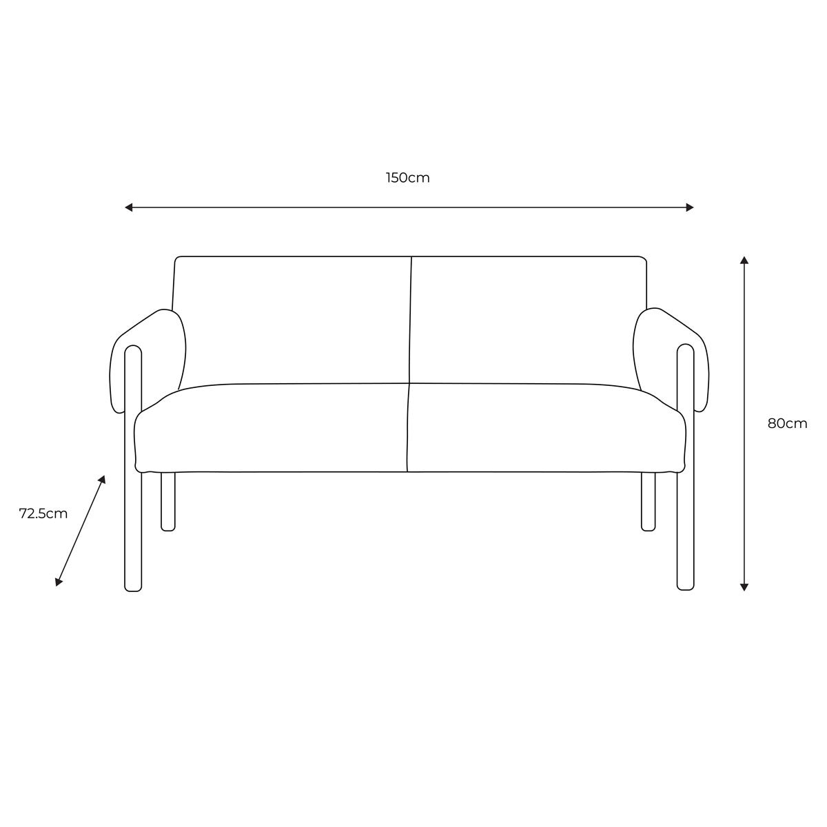 Gallery Stratford Brown Leather 2 Seater Sofa