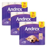 Andrex® Ultimate Quilts 3-Ply Toilet Tissue, 3 x 16 Pack