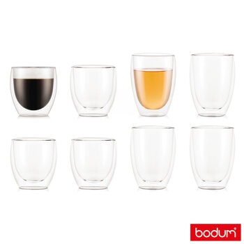 Bodum Pavina Double Walled Glasses, 8 Pack