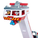 Paw patrol fire truck and pups on white background