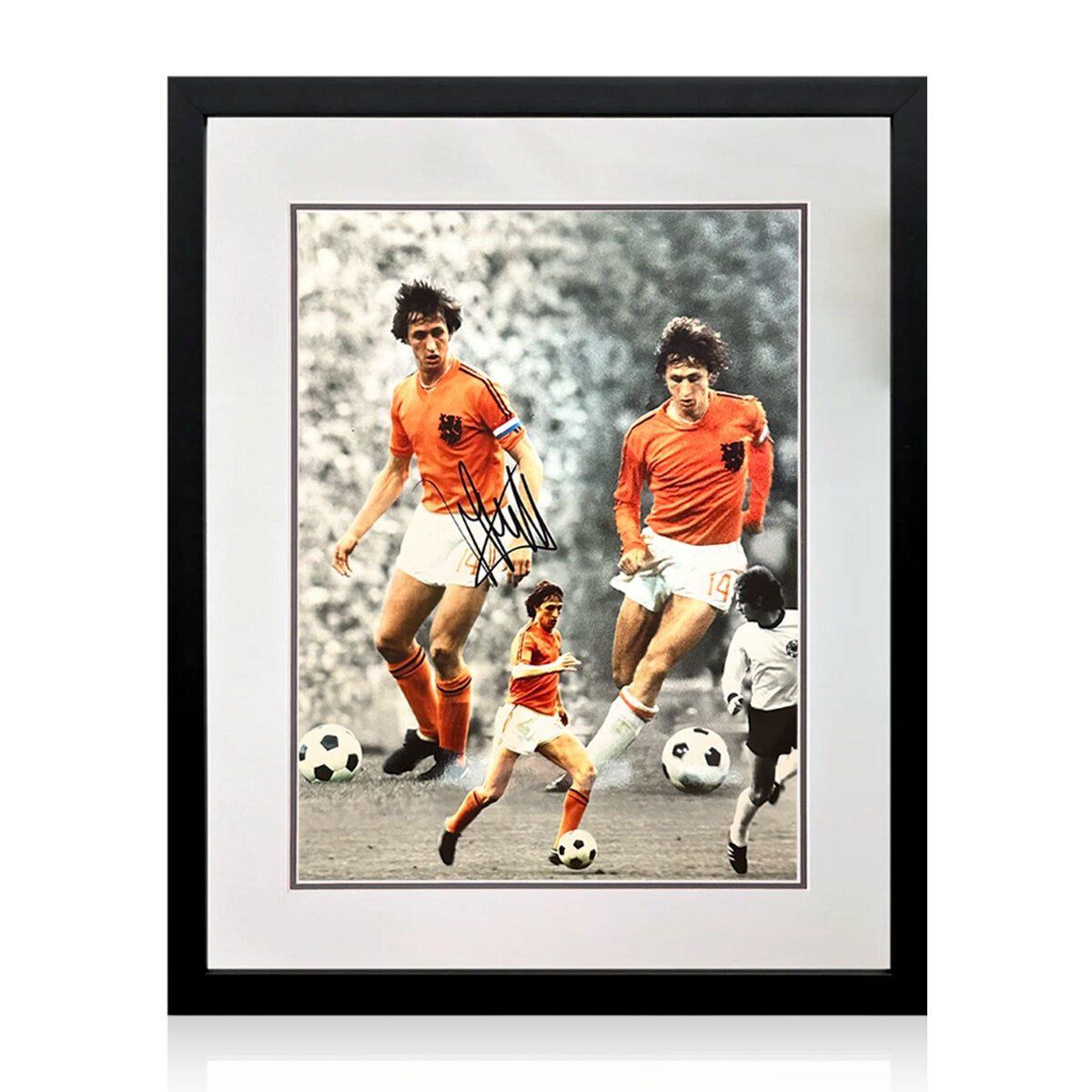 Johan Cruyff Signed Netherlands Framed Image