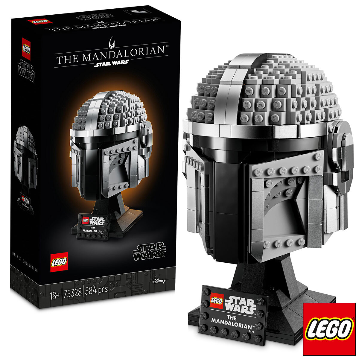 LEGO Star Wars The Mandalorian™ Helmet Model 75328 (18+...