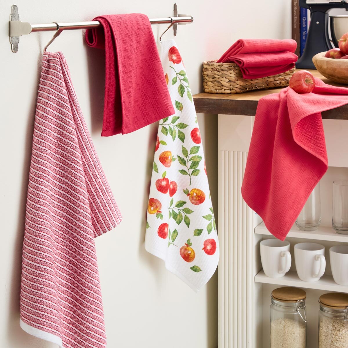 KitchenAid 6 Piece Printed Kitchen Towels, in 3 colours