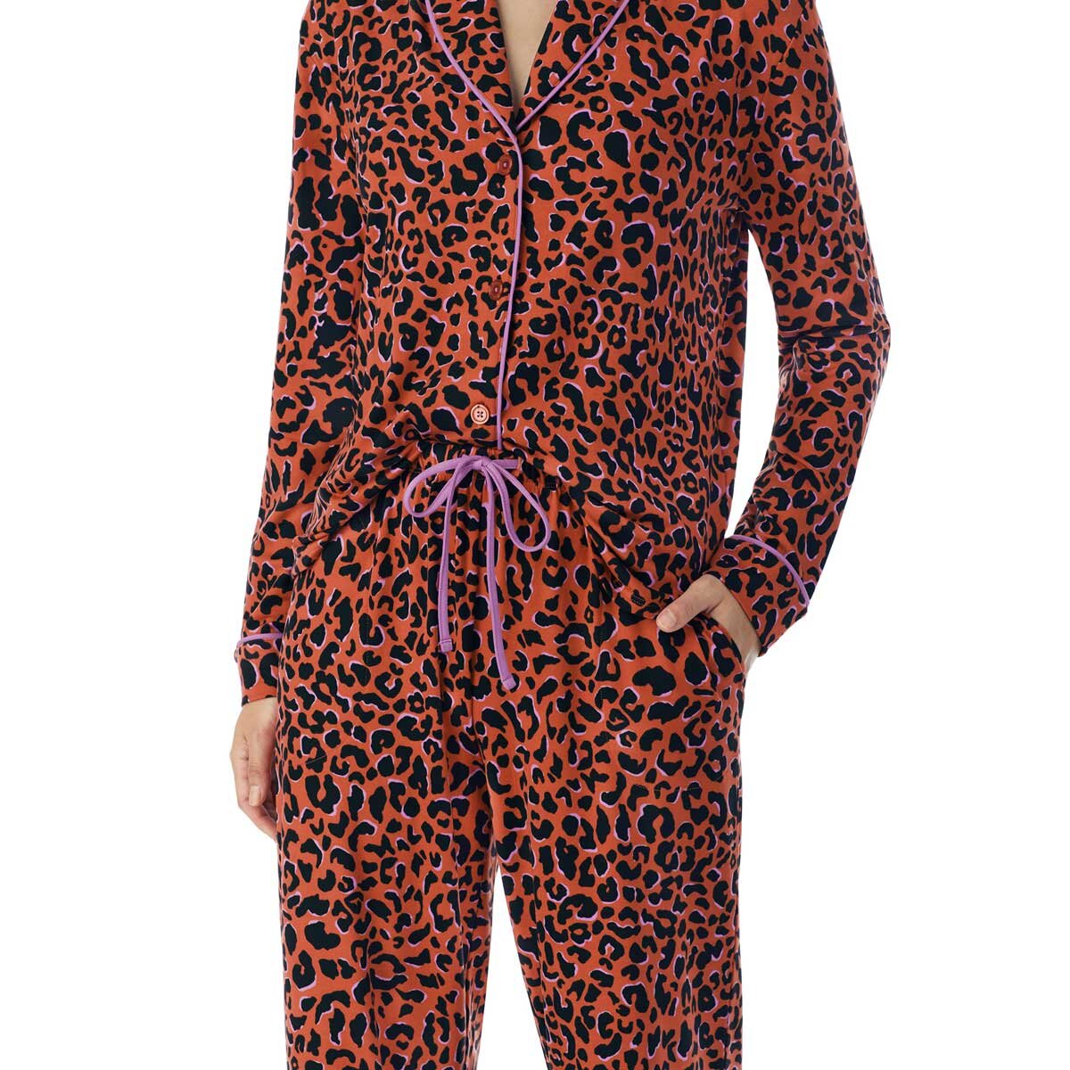 Jane & Bleeker Women's Silky Plush 2 Piece Pyjama Set in