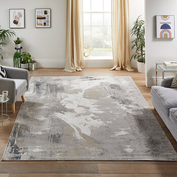 Concept Looms Skyline Grey & Navy Rug, in 3 Sizes Concept Looms Skyline Grey & Navy Rug, in 3 Sizes