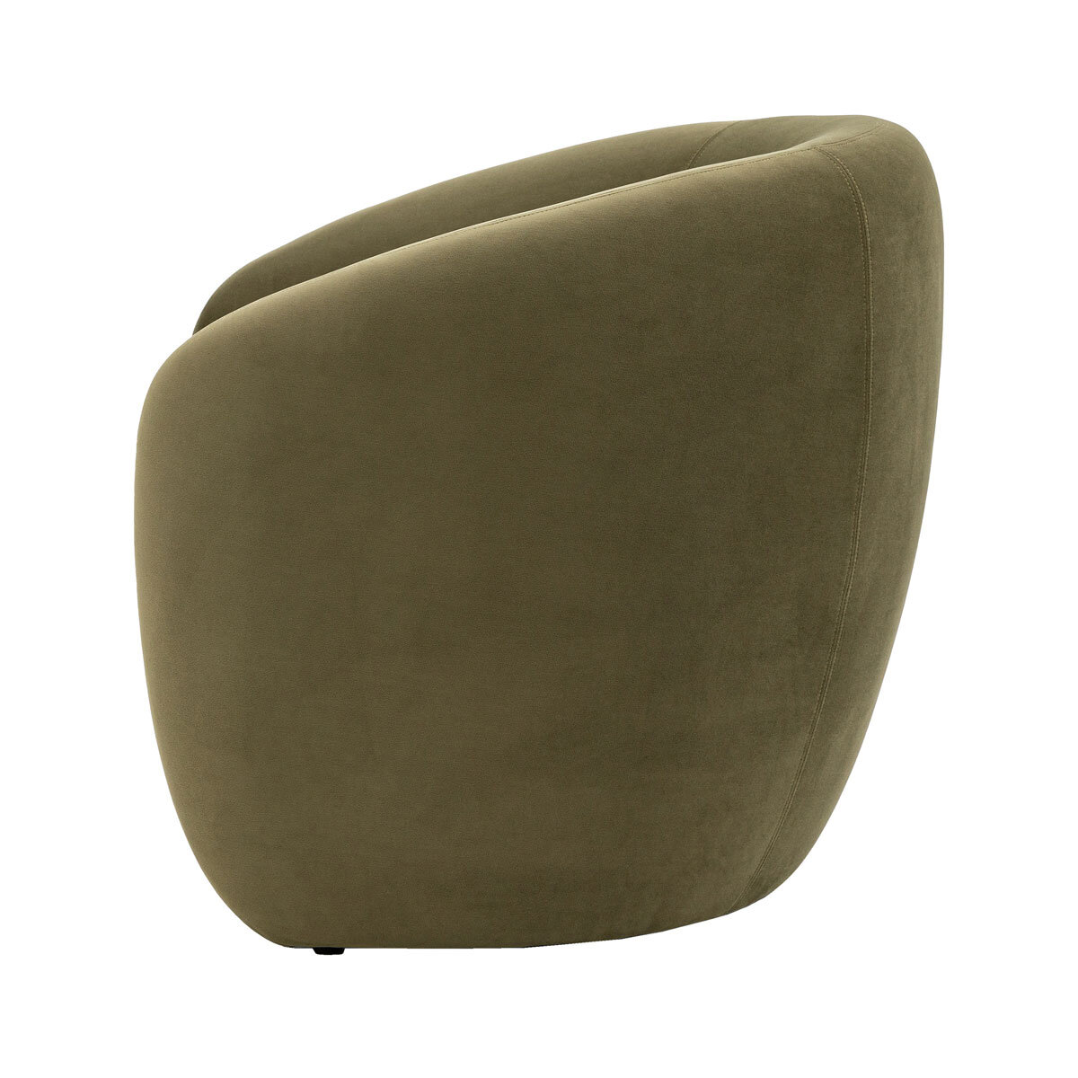 Gallery Curvo Green Fabric Armchair