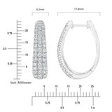 1.75ctw Diamond Hoop Earrings, 14K White Gold