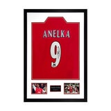 Nicholas Anelka Arsenal Signed Home Framed Shirt, including 2 Photos