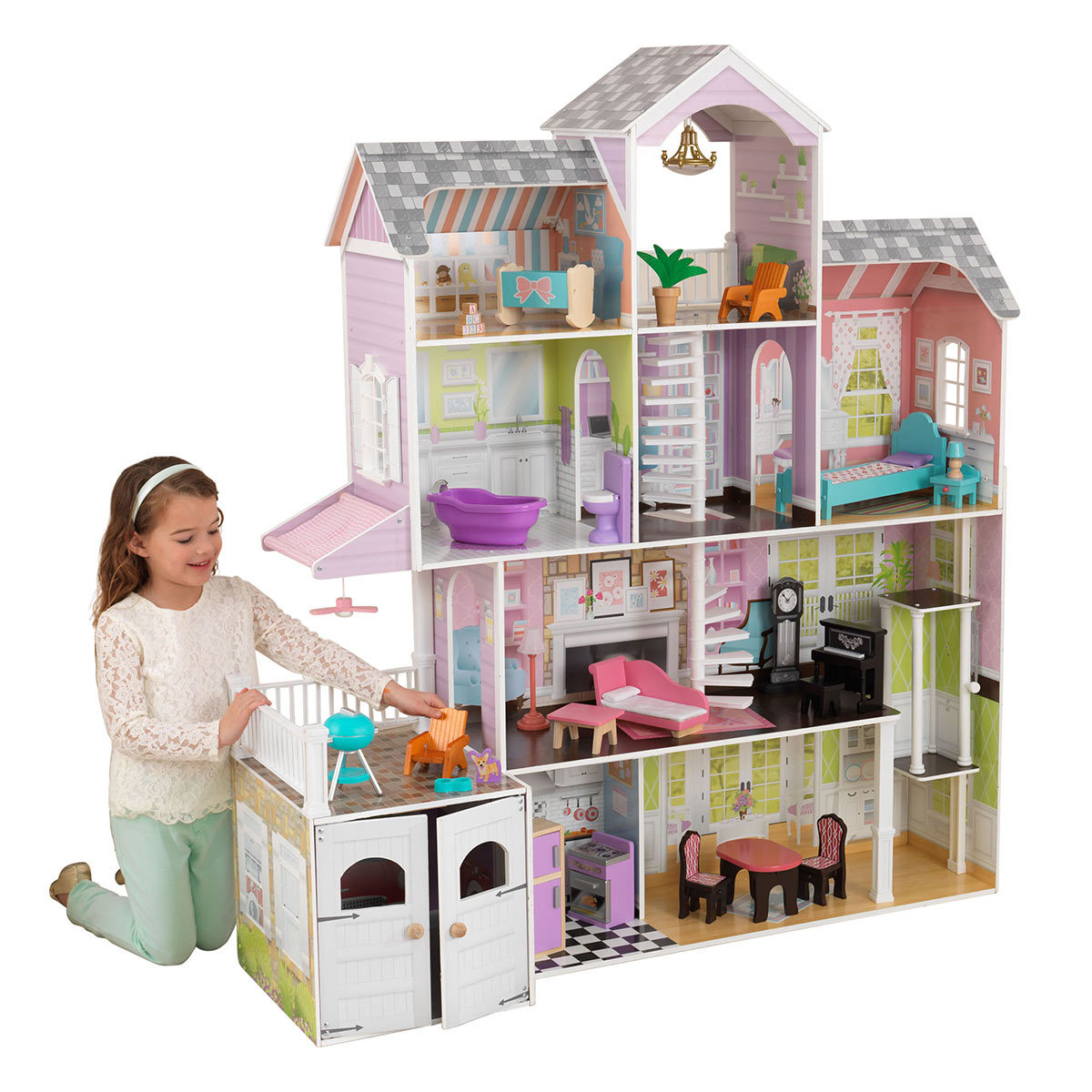 KidKraft Grand Estate Dollhouse + 26 Pieces Of Furniture (3+ Years