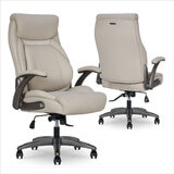 La-Z-Boy Air Lumbar Manager's Office Chair with Flip Up Arms, Beige