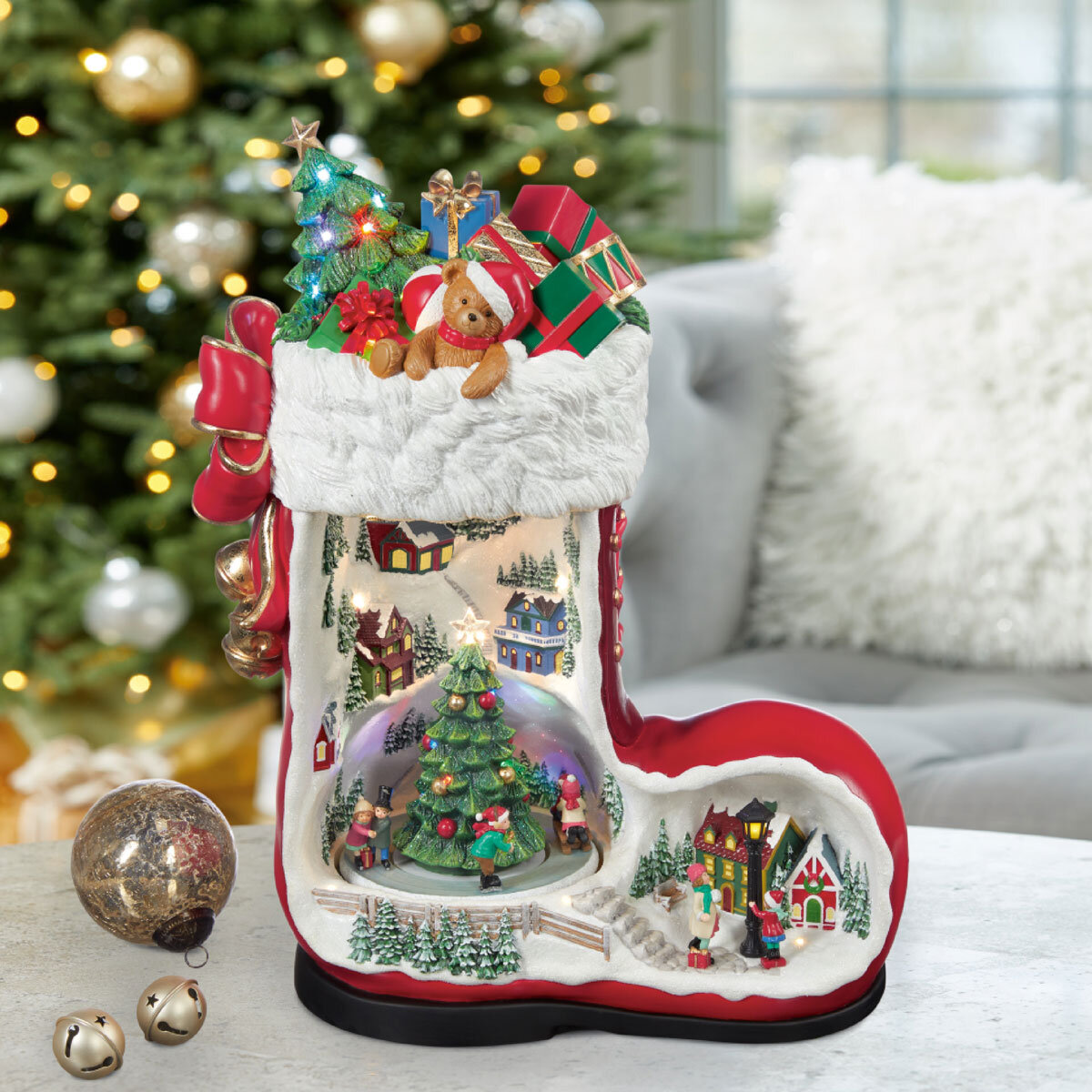 1.4ft (44.5cm) Santa Boot with Music