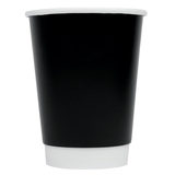 Single 12oz Double Wall Black Hot Cup, 500 Pack
