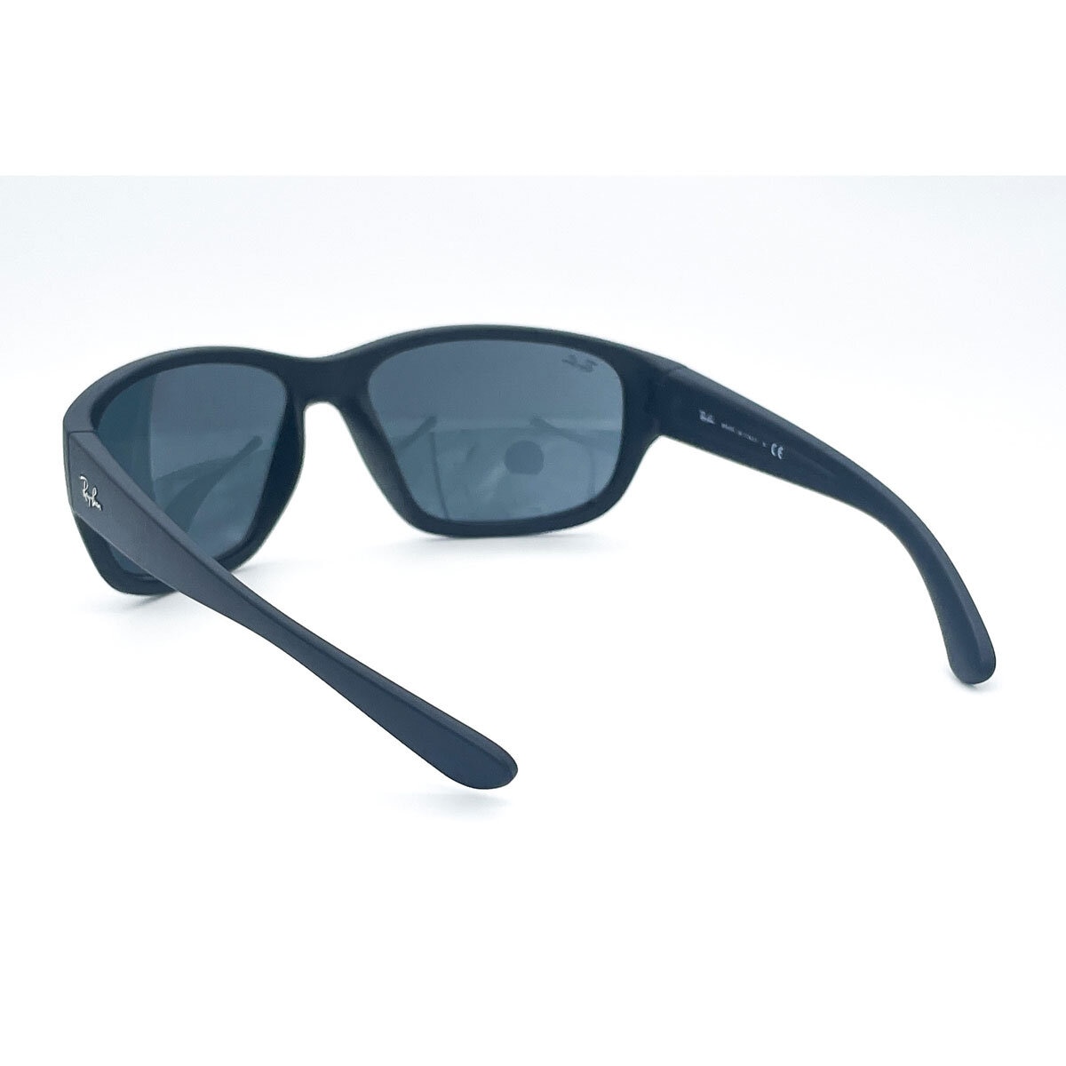 Ray-Ban Matte Black Sunglasses with Blue Lenses RB 4300 601SR5 