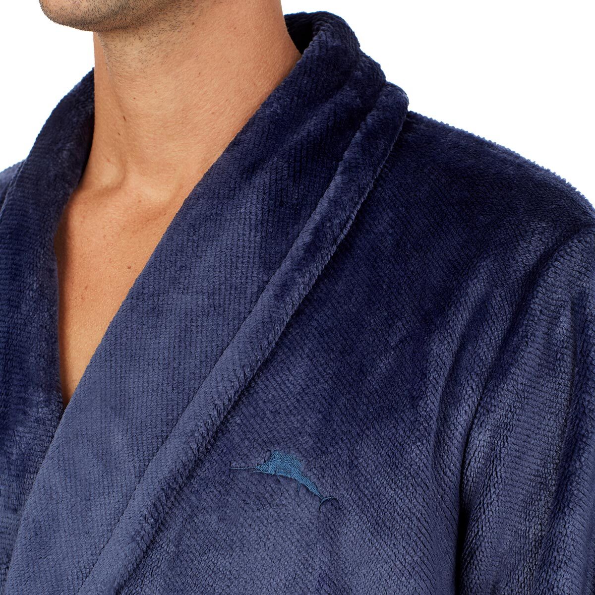 Tommy Bahama Men's Plush Robe in Navy | Costco UK