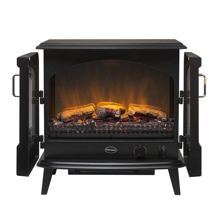 Dimplex Somborne Optiflame Electric Stove In Matt Black 2kw Costco Uk 1246