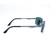 Ray-Ban Gunmetal Sunglasses with Green Lenses, RB3498 004/71