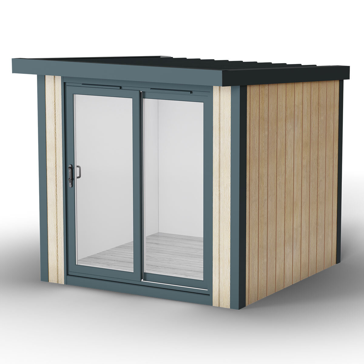 Installed Green Retreats Basebox Garden Room 2.4m x 3m