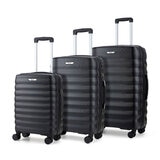 Rock Berlin 3 Piece Hardside Luggage Set in Black