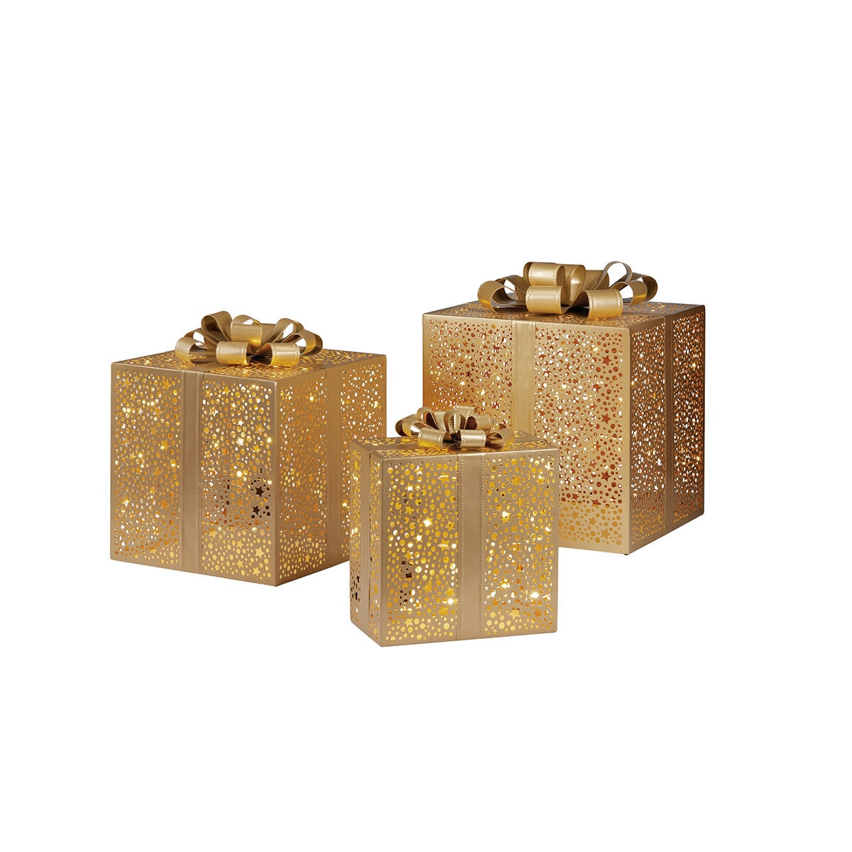 1.3ft ( 41.9cm) Set of 3 LED Holiday Boxes