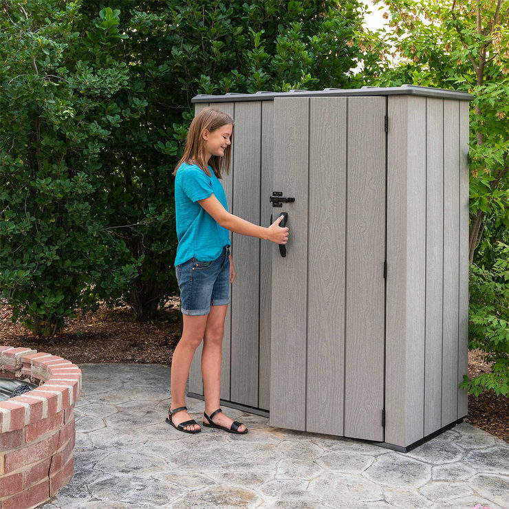 Lifetime 5ft 6" X 4ft 5" (1.7 X 1.4m) Vertical 1,812 Litre Storage Shed ...