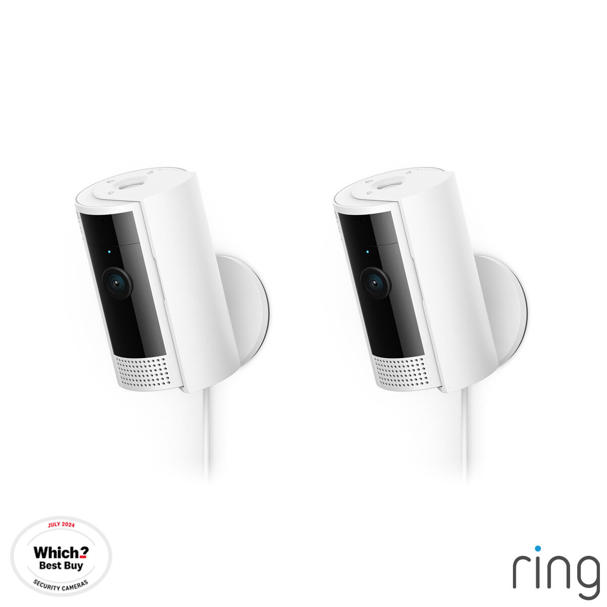 Ring Wired Indoor Camera 2 Pack in White