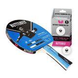 Butterfly Timo Boll Sapphire Table Tennis Bat with Ball Set
