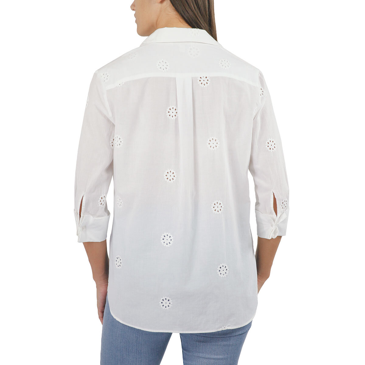 Jachs Ladies Eyelet Long Sleeve Shirt