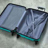 Rock Byron 3 Piece Hardside Luggage Set in Aqua