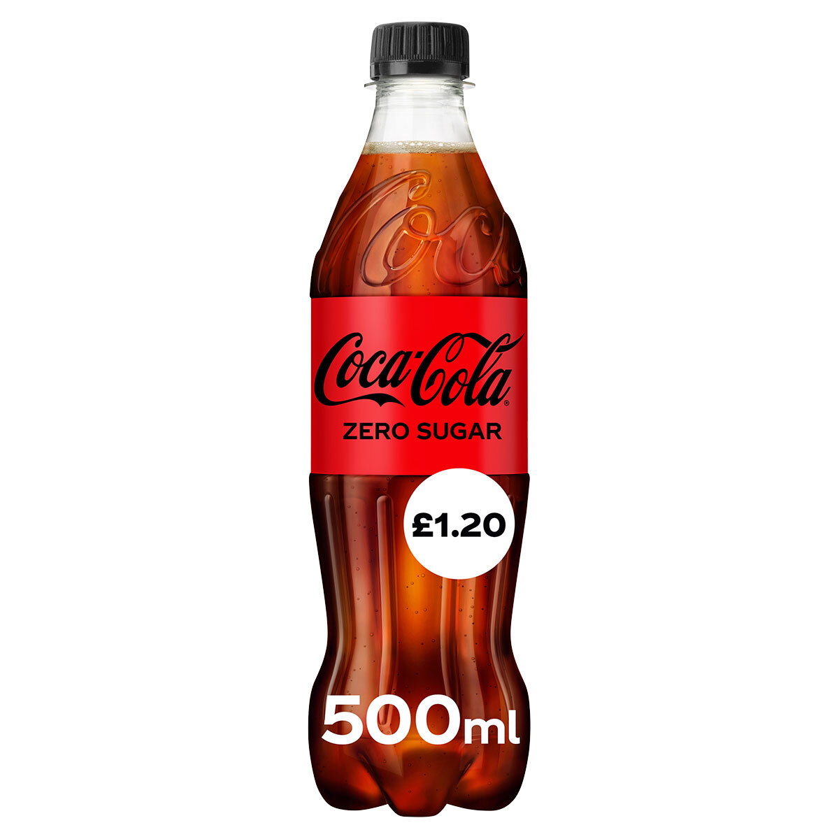 Coca Cola Zero Sugar PMP £1.20, 500ml