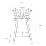 Gallery Craft Oak Bar Stool