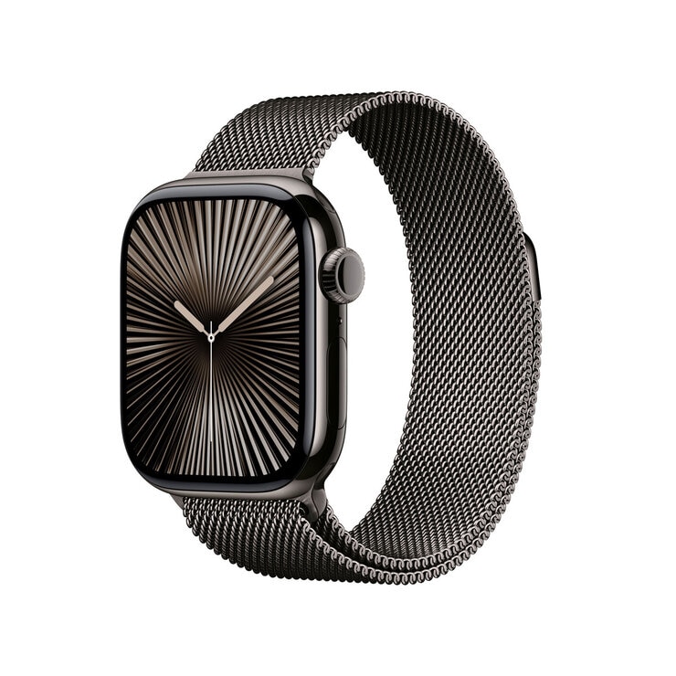 Buy Apple Watch Series 10 + Cellular, 46mm Slate Titanium Case with Slate Milanese Loop M/L, MWYW3QA/A at costco.co.uk