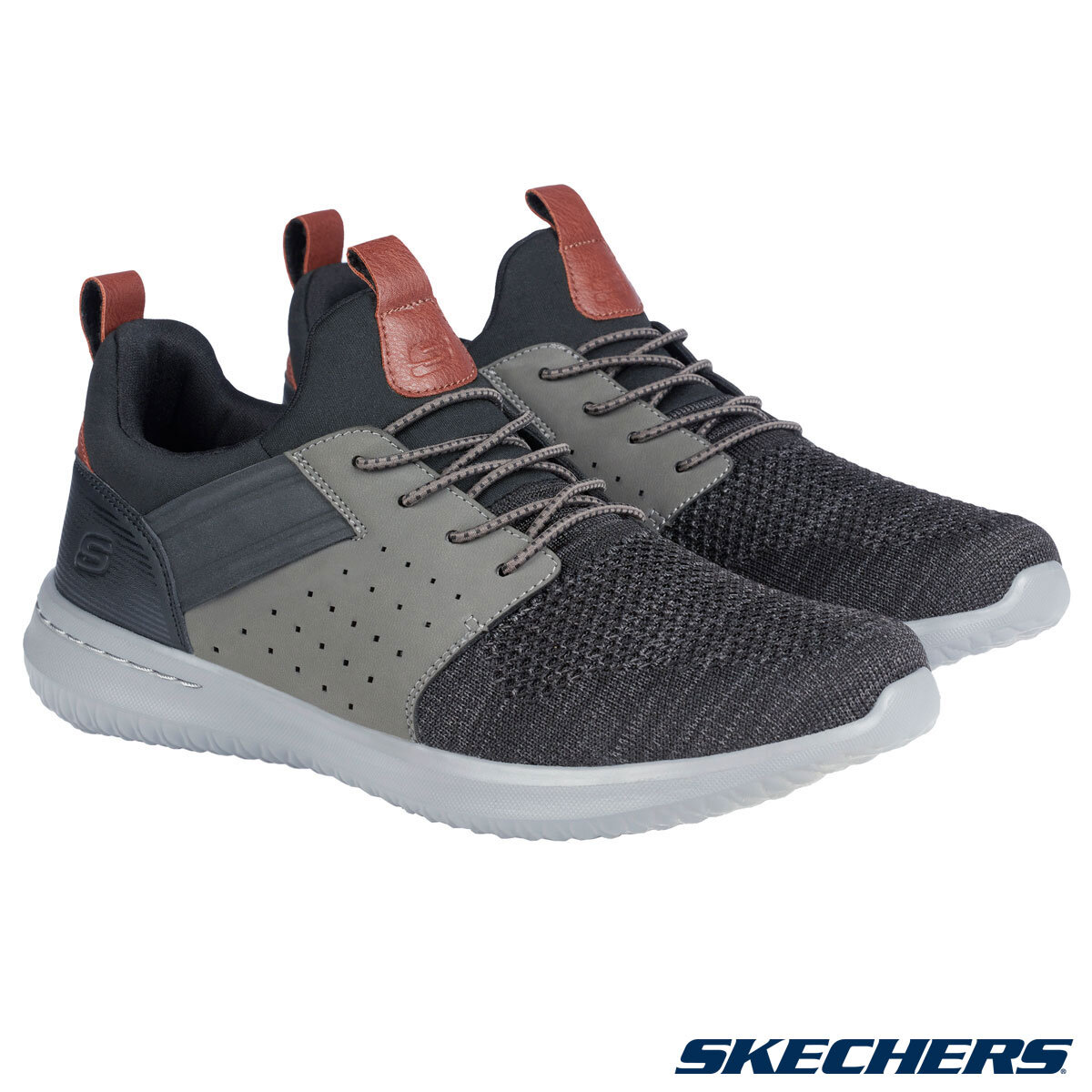 Skechers Mens Delson Camben Trainer in Black Costco UK