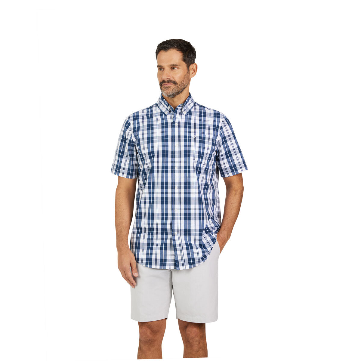 Chaps Men’s Easy Care Short Sleeve Woven Shirt in 4 Colours & 4 Sizes