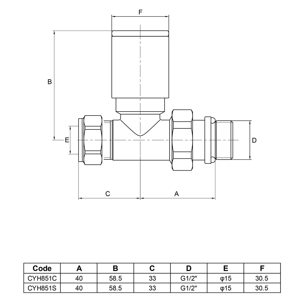 Aeon Cylindrical-30 Straight Manual Valve + L/S  (Pair)