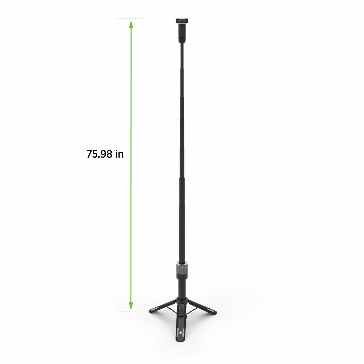 Studio image of the camp light at maximum height Studio image of the camp light at maximum height