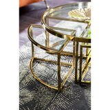 moresco coffee table gold