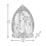 15 Inch (39.1cm) Holy Family Table Top Decoration with LED Lights