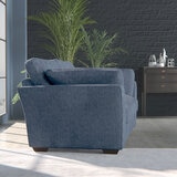 Selsey Blue Fabric 3 Seater Sofa