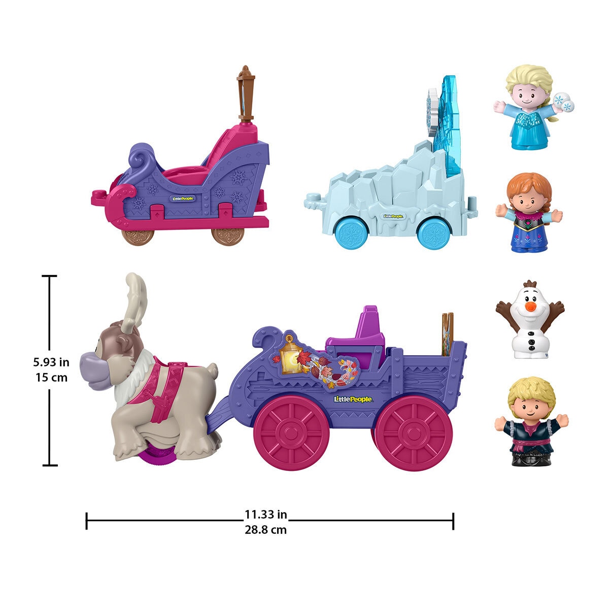 Buy Fisher Price Little People Vehicle Set Frozen Dimensions Image at Costco.co.uk