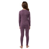 32 Heat Kids Plush Base Layer Set in Purple