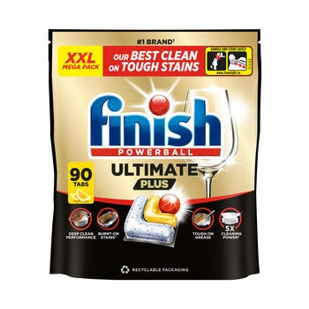Finish Ultimate Plus All in One Lemon Sparkle, 90 Pack Finish Ultimate Plus All in One Lemon Sparkle, 90 Pack
