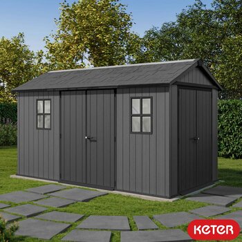 Keter Newton Plus 13 x 7ft 5" (3.9 x 2.2m) Dual Entry Storage Shed Keter Newton Plus 13 x 7ft 5" (3.9 x 2.2m) Dual Entry Storage Shed