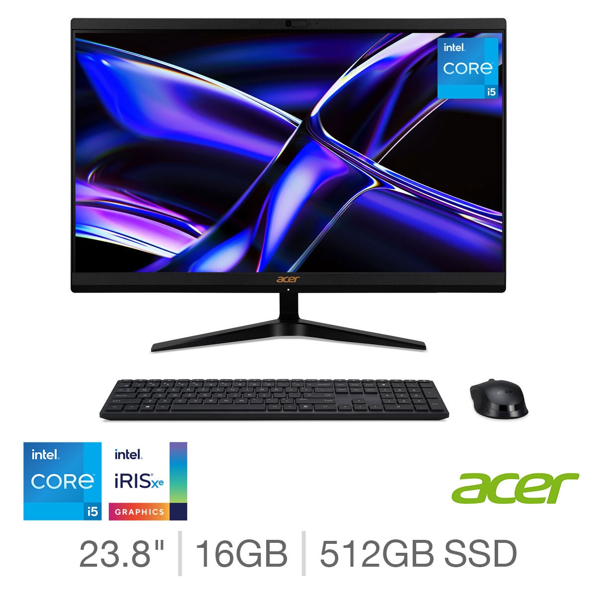 Acer C24-1800, Intel Core i5, 8GB RAM, 512GB SSD, 23.8 Inch All in One Desktop PC, DQ.BM2EK.001 at costco.co.uk